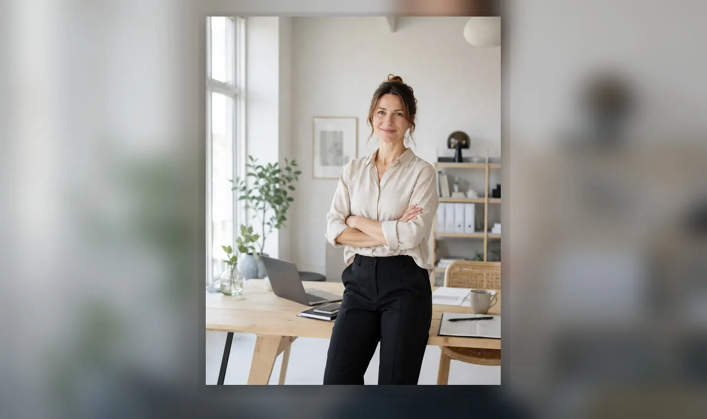 Företagsledare som reflekterar över nästa steg